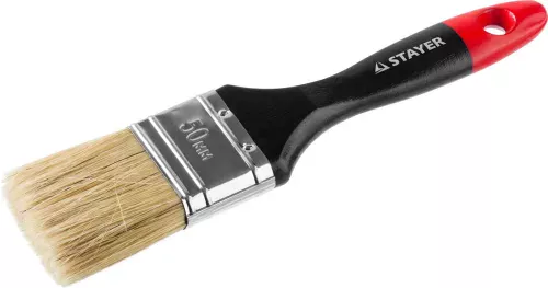 STAYER 50 мм, 2", щетина натуральная светлая, кисть плоская UNIVERSAL-PROFI 0104-050