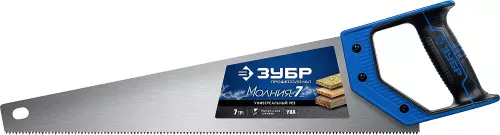 ЗУБР 7 TPI, 500 мм, ножовка универсальная (пила) МОЛНИЯ-7 1537-50_z02