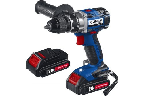 Аккумуляторная дрель-шуруповерт ЗУБР DB-20 A5 Li-Ion 1.5 А·ч 20 В х2 кейс
