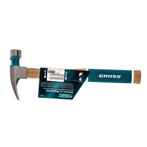 Фото Молоток-гвоздодер, 280 г, угол 75, магнит, обрезиненная рукоятка American hickory GROSS Молоток-гвоздодер, 280 г, угол 75, магнит, обрезиненная рукоятка American hickory GROSS