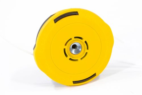 Катушка универсальная триммерная, гайка М8 х 1.25, гайка М10, винт М8-М10, левая резьба, шаг 1.25 мм Denzel