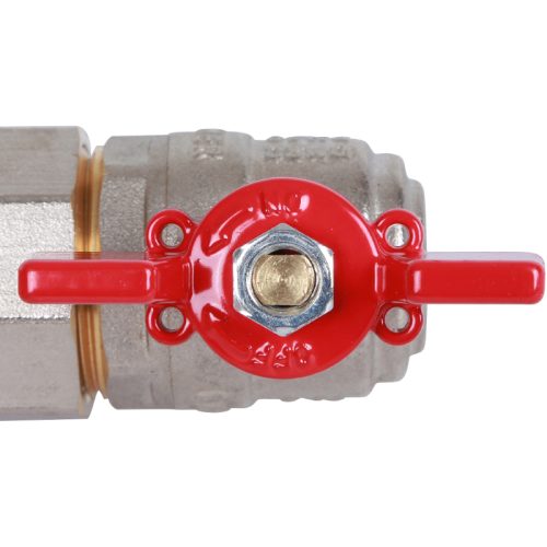 RBV-0006-0610220 ROMMER Шаровой кран угловой с американкой 3/4" ВН/НР, ручка бабочка