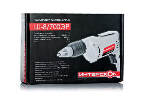 Сетевой шуруповерт Интерскол Ш-700ЭР 39.1.0.10