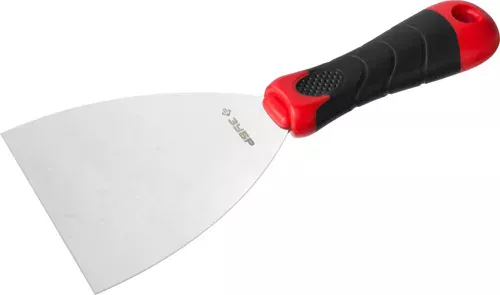 ЗУБР 100 мм, нержавеющая полотно, двухкомпонентная рукоятка, шпатель 10072-10