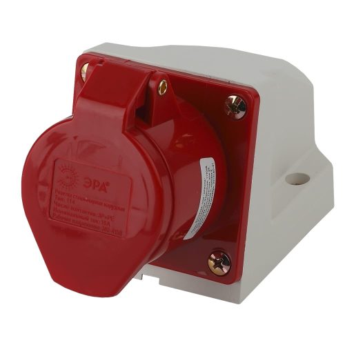 Стационарная наружная розетка ЭРА 114 3Р+РЕ 16А 380В IP44 Б0032875