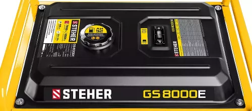 STEHER 6,5/7 кВт, однофазный, синхронный, щеточный, с электростартером, бензиновый генератор GS-8000Е