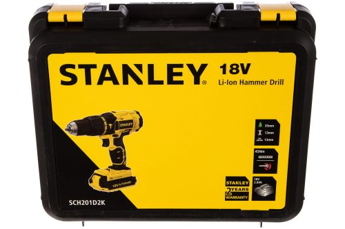 Фото Аккумуляторная ударная дрель-шуруповерт Stanley SCH201D2K Аккумуляторная ударная дрель-шуруповерт Stanley SCH201D2K