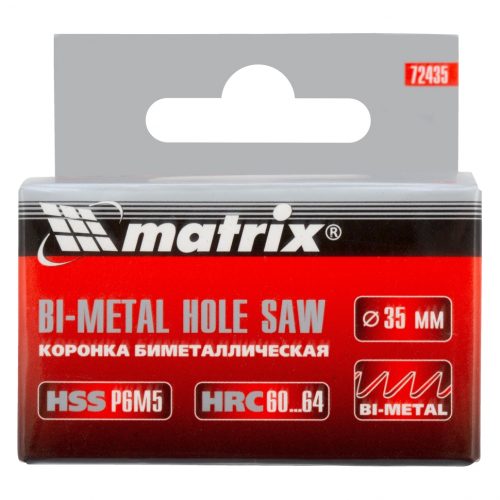 Фото Коронка Bimetal, 35 мм Matrix Коронка Bimetal, 35 мм Matrix