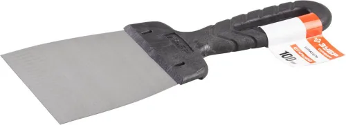 ЗУБР 100 мм, стальное полотно, пластмассовая рукоятка, шпатель 10052-10