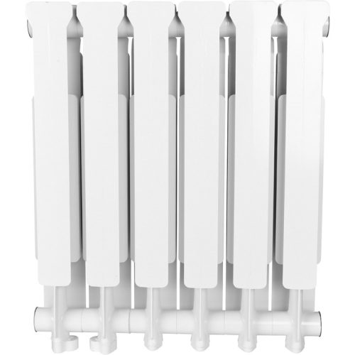 SRA-0120-050006 STOUT Bravo 500 6 секции радиатор алюминиевый нижнее правое подключение (белый RAL 9010)