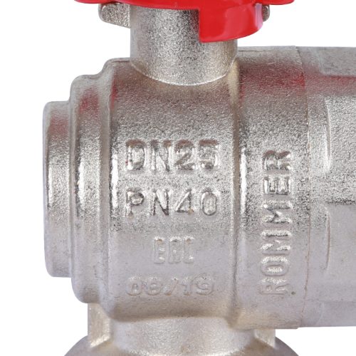 RBV-0006-0610225 ROMMER Шаровой кран угловой с американкой 1" ВН/НР, ручка бабочка