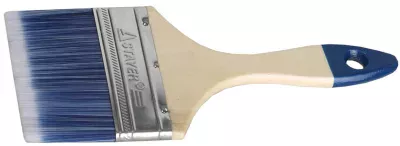 STAYER 100 мм, 4", щетина искусственная, кисть плоская AQUA-STANDARD 01032-100