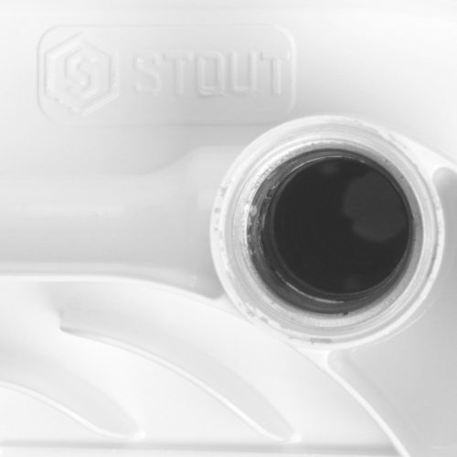 SRB-0310-050007 STOUT Space 500 7 секций радиатор биметаллический боковое подключение RAL9016