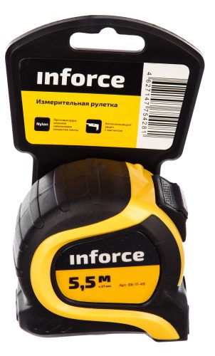 Inforce Рулетка 5,5x27мм с нейлоновой лентой и магнитным зацепом 06-11-46