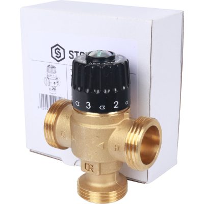 SVM-0125-236525 STOUT Термостатический смесительный клапан для систем отопления и ГВС 1"  НР   30-65°С KV 2,3