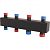 RDG-0016-004023 ROMMER Стальной распределительный коллектор 2(3) отопительных контура 1х1 1/4"