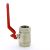 Кран шаровой ITAP VIENNA 116 - 1/2' (ВР/ВР, PN30, Tmax 150°С, ручка-рычаг красная)