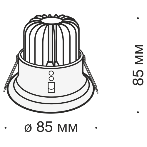Встраиваемый светильник Technical DL034-2-L8W