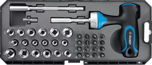 Фото ЗУБР 38 шт., отвертка реверсивная с насадками 25351-H38 Профессионал ЗУБР 38 шт., отвертка реверсивная с насадками 25351-H38 Профессионал