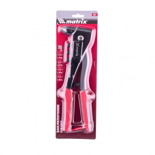 Фото Заклепочник литой, 260 мм, заклепки 2.4-3.2-4.0-4.8 мм Matrix Заклепочник литой, 260 мм, заклепки 2.4-3.2-4.0-4.8 мм Matrix