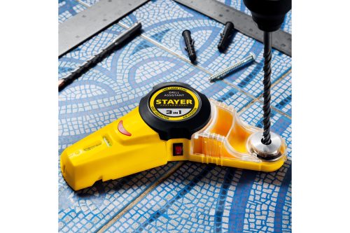 Фото STAYER 7 м, точн. +/-1,5 мм/м, уровень с приспособлением для сверления 34987 STAYER 7 м, точн. +/-1,5 мм/м, уровень с приспособлением для сверления 34987