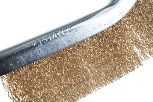 STAYER однорядная, витая стальная латунированная проволока, щетка проволочная 3508