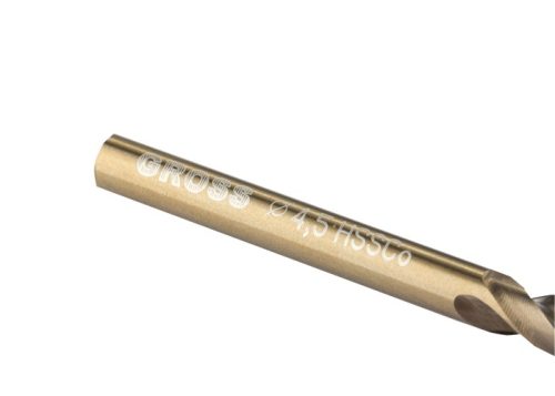 Сверло спиральное по металлу, 4.5 мм, HSS-Co Gross