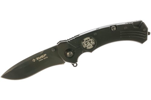 ЗУБР 210 мм/лезвие 85 мм, металлическая рукоятка, нож складной ХРАНИТЕЛЬ 47710