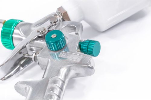 Краскораспылитель AG 810 HVLP, гравитационный, сопло 0.8 мм и 1 мм Stels