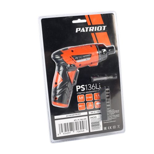Фото Отвертка аккумуляторная Patriot PS 136Li Отвертка аккумуляторная Patriot PS 136Li