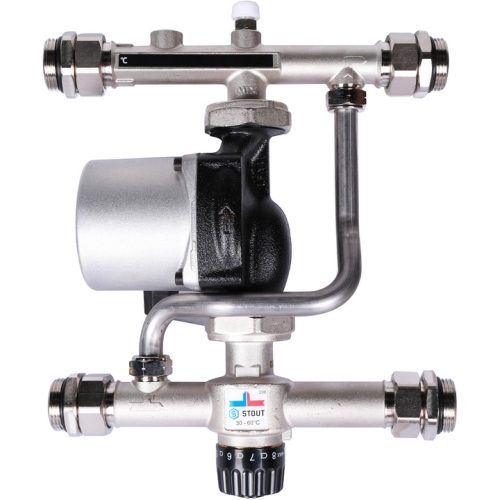 Фото SDG-0120-007001 STOUT Насосно-смесительный узел с термостатическим клапаном 30-60°C, с насосом UPSO 25-65, 130 mm SDG-0120-007001 STOUT Насосно-смесительный узел с термостатическим клапаном 30-60°C, с насосом UPSO 25-65, 130 mm