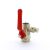Кран шаровой полнопроходной ITAP 115 - 1' (ВР/ВР, PN25, Tmax 110°С, ручка-рычаг красная)