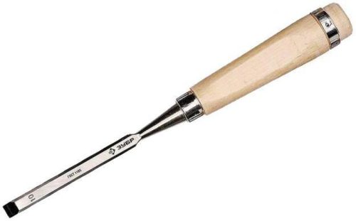 Стамеска-долото с деревянной ручкой, хромованадиевая, 10мм Зубр ЭКСПЕРТ 18096-10