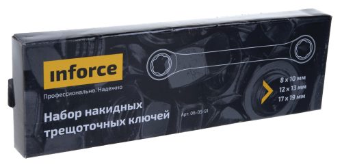 Набор накидных трещоточных ключей Inforce 06-05-91