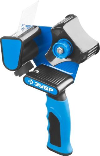 ЗУБР 50 мм, двухкомпонентная рукоятка, диспенсер для клеящих лент 12015 Профессионал