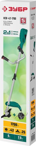 ЗУБР 1700 Вт, ш/с 42/25 см, коса сетевая КСВ-42-1700
