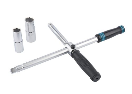 Ключ-крест баллонный, складной с изменяющимся рычагом, 17 мм, 19 мм, 21 мм, 23 мм, CrV, хромированный Gross