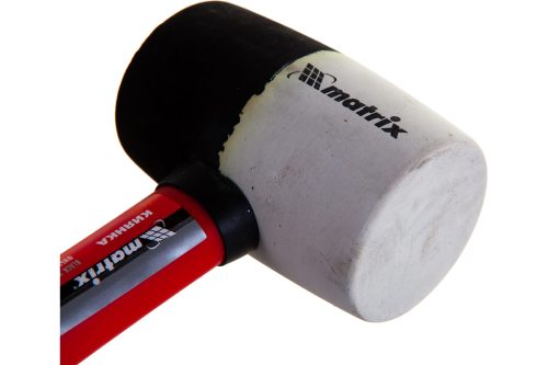 Киянка резиновая, 225 г, черно-белая резина, фибергласовая рукоятка Matrix