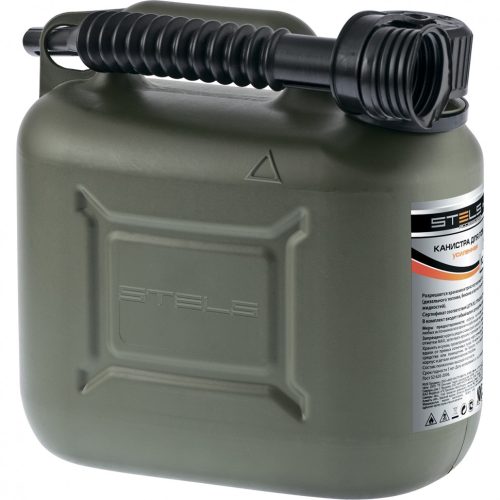 Фото Канистра для ГСМ вертикальная 5 л, пластиковая, усиленная Stels Канистра для ГСМ вертикальная 5 л, пластиковая, усиленная Stels