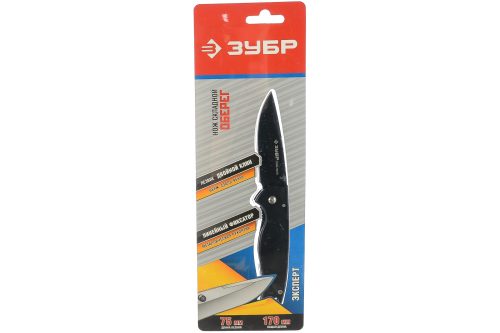ЗУБР 170 мм/лезвие 70 мм, стальная рукоятка, нож складной ОБЕРЕГ 47701_z01