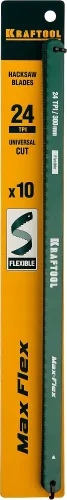 KRAFTOOL 24 TPI, 10шт, 300 мм, полотно гибкое Max Flex с волнообразной разводкой 15941-24-S10