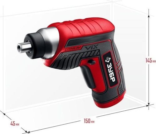 ЗУБР 3.6 В, в коробке с 10 битами, с угловой и эксцентриковой насадками, отвертка аккумуляторная ViX ЗО-Е-3.6 ЛиМ2