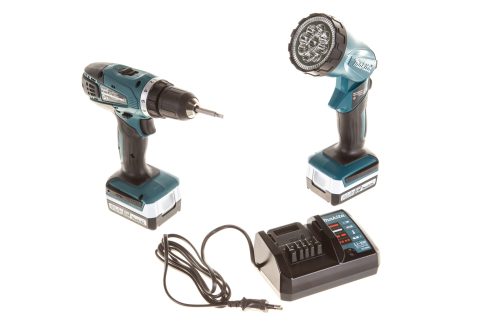 Аккумуляторная дрель-шуруповерт Makita DF347DWLE + фонарь