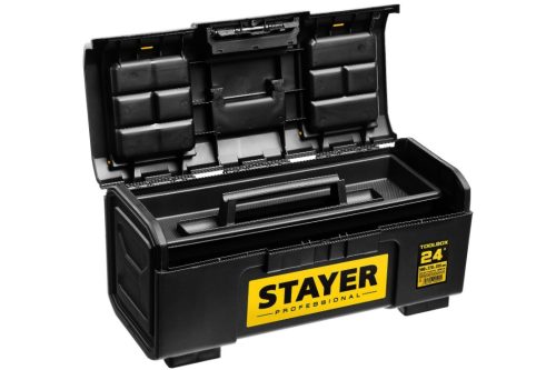 Фото STAYER 590 х 270 х 255, пластиковый, ящик для инструмента TOOLBOX-24 38167-24 Professional STAYER 590 х 270 х 255, пластиковый, ящик для инструмента TOOLBOX-24 38167-24 Professional