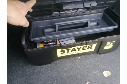 Фото STAYER 590 х 270 х 255, пластиковый, ящик для инструмента TOOLBOX-24 38167-24 Professional STAYER 590 х 270 х 255, пластиковый, ящик для инструмента TOOLBOX-24 38167-24 Professional
