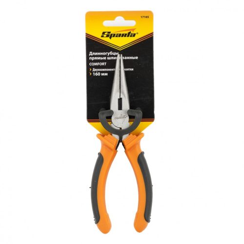 Фото Длинногубцы прямые Comfort, 180 мм, шлифованные, двухкомпонентные рукоятки Sparta Длинногубцы прямые Comfort, 180 мм, шлифованные, двухкомпонентные рукоятки Sparta