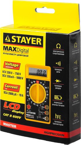 STAYER мультиметр цифровой MAXDigital 45306
