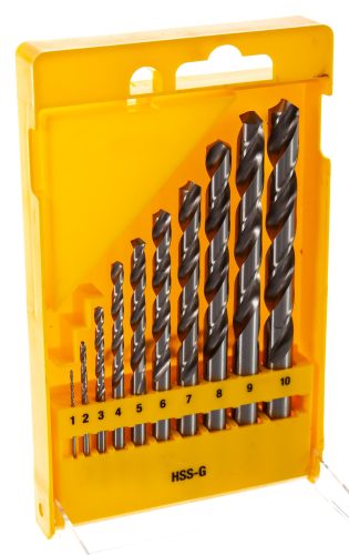 Набор сверл по металлу (1-10 мм, 10 шт., в пластиковой кассете) DEWALT DT5921