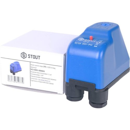 SCS-0001-000003 STOUT Реле сухого хода LP/3, 0-4 бар, 1/4"