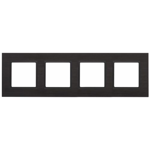 Фото Рамка ЭРА 14-5204-05 на 4 поста, металл, Elegance, чёрный+антрацит Б0034561 Рамка ЭРА 14-5204-05 на 4 поста, металл, Elegance, чёрный+антрацит Б0034561